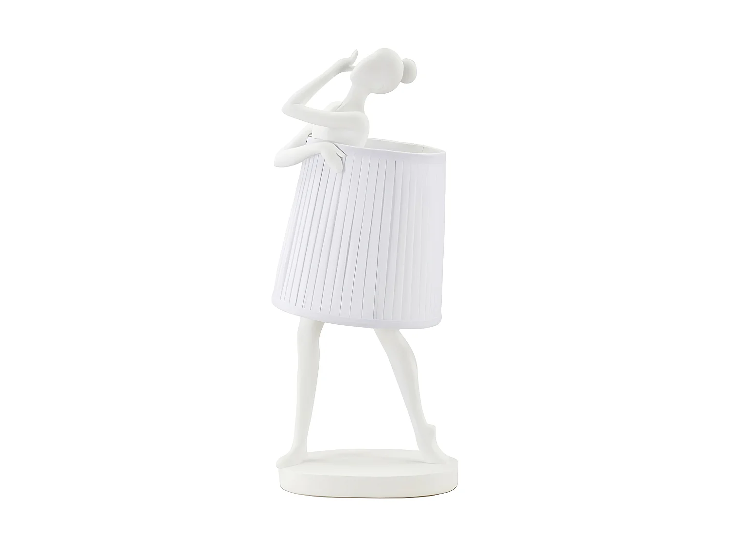 Lampe à Poser en Résine "Ballet" 62cm Blanc
