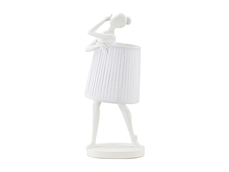 Lampe à Poser en Résine "Ballet" 62cm Blanc