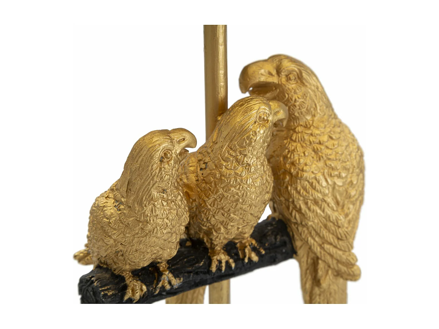 Lampe à Poser Design "Perroquets" 39cm Or & Noir