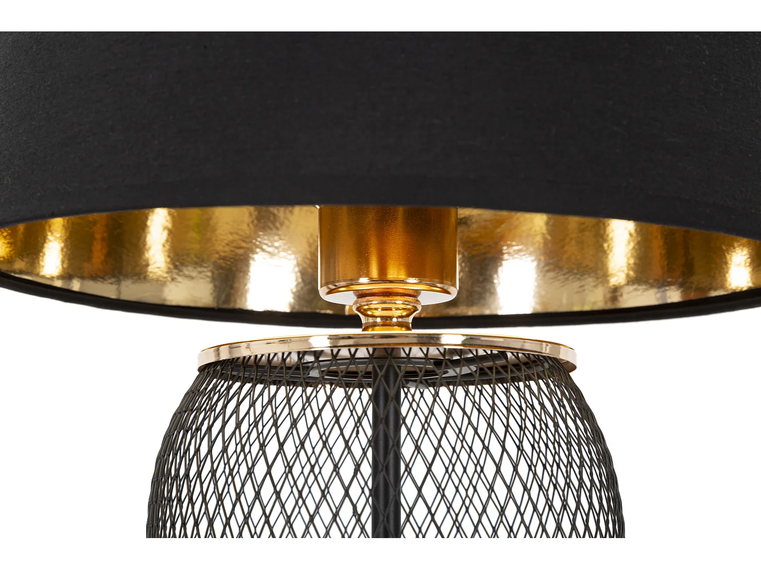 Lampada da tavolo in metallo nera Ø cm 28x47