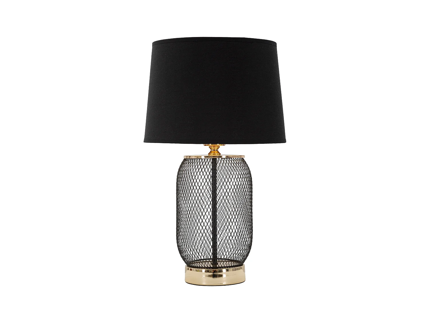 Lampada da tavolo in metallo nera Ø cm 28x47