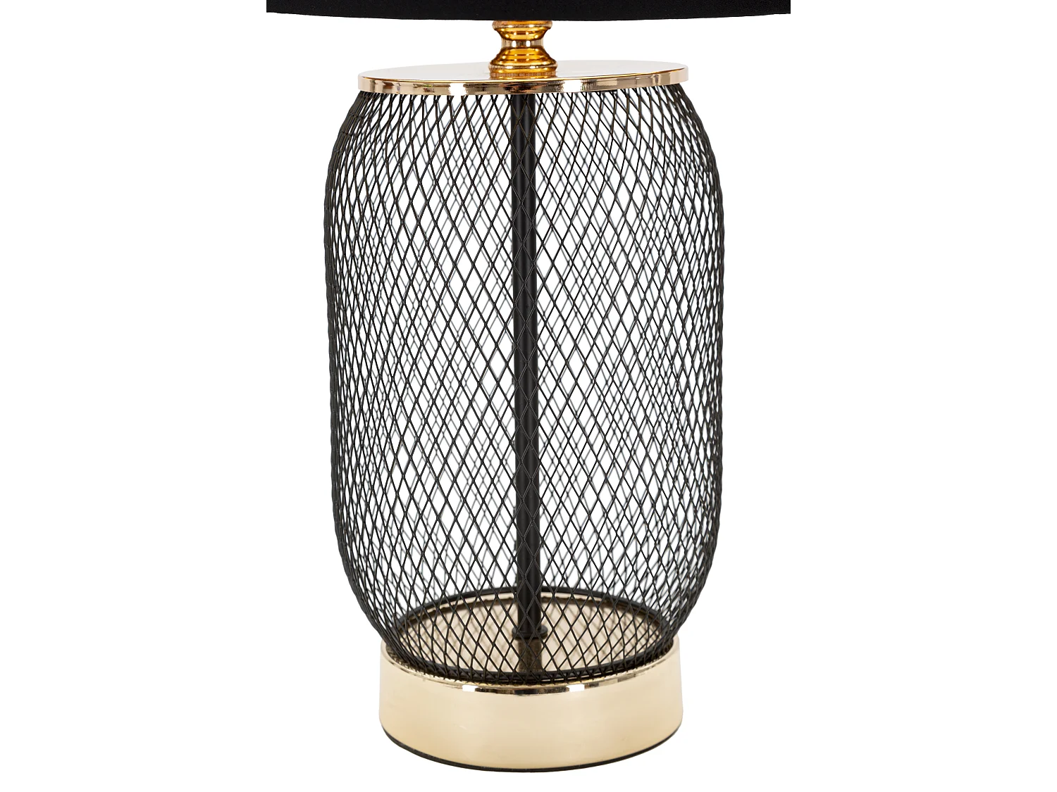 Lampada da tavolo in metallo nera Ø cm 28x47