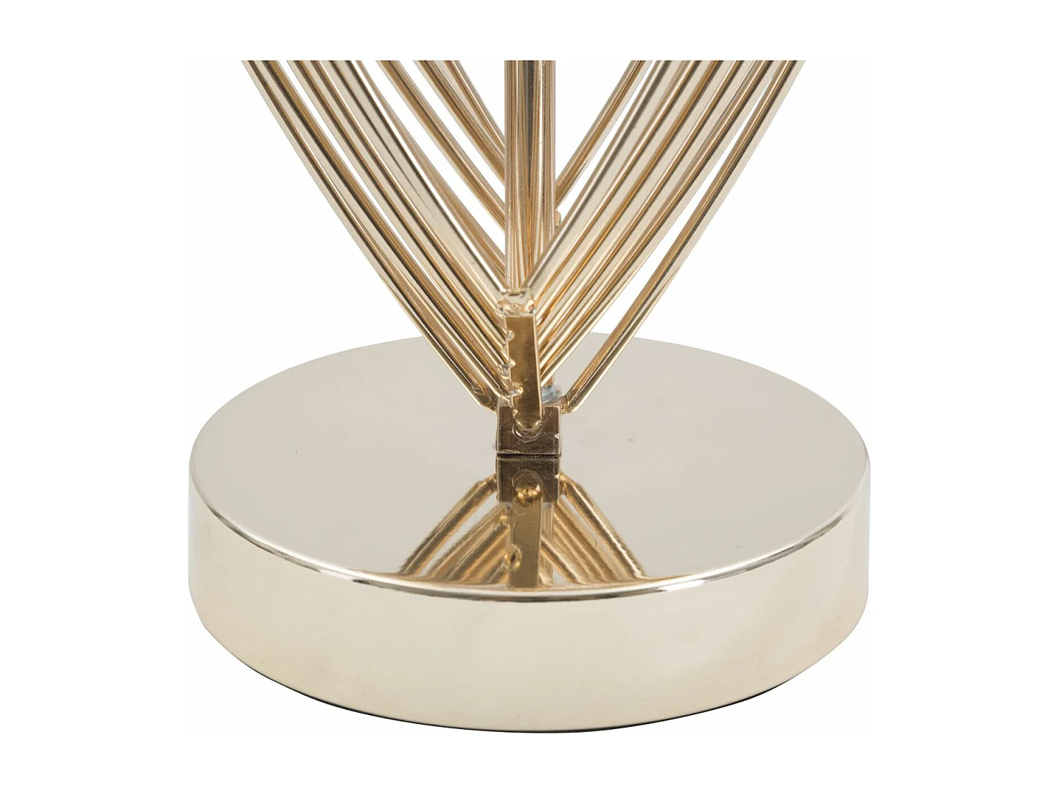 Lampada da tavolo in metallo dorata con paralume nero Ø cm 24x44