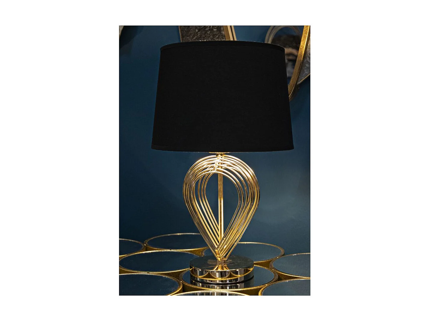 Lampe à Poser en Métal "Maxt" 44cm Or & Noir