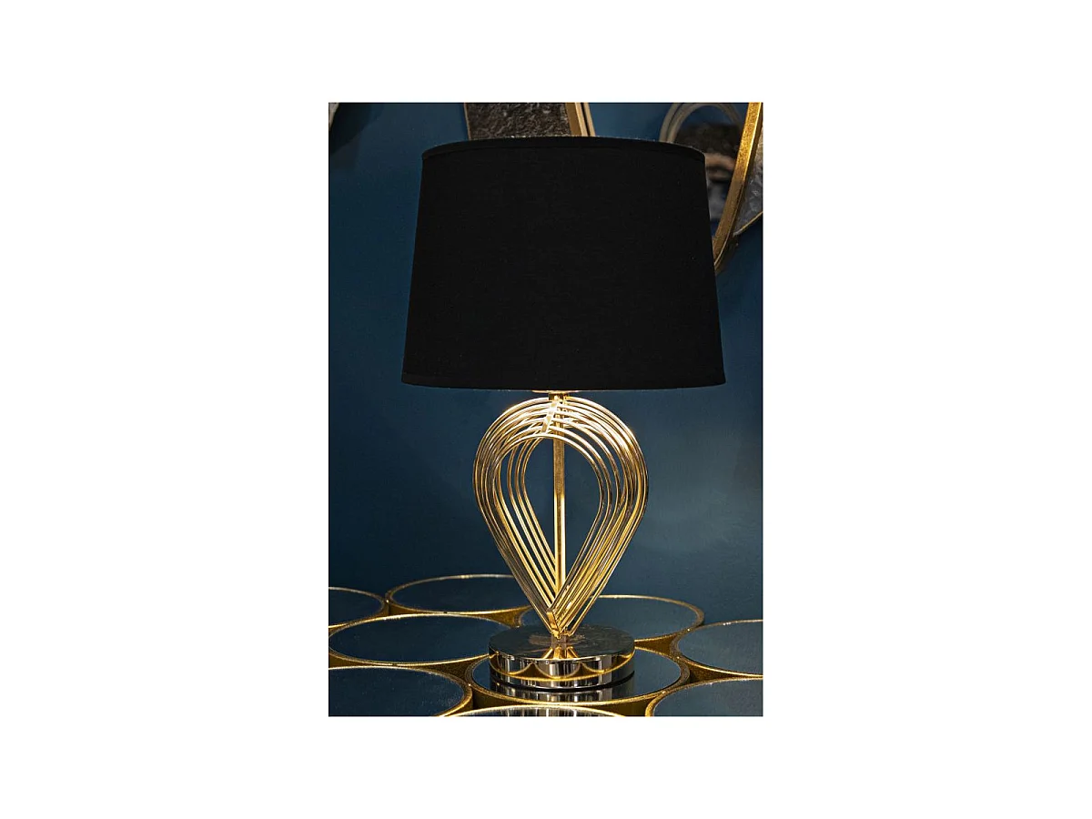 Lampe à Poser en Métal "Maxt" 44cm Or & Noir