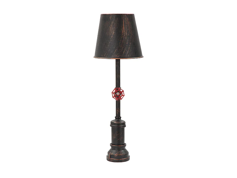 Lampada da tavolo in metallo marrone in stile industriale Ø cm 21x64