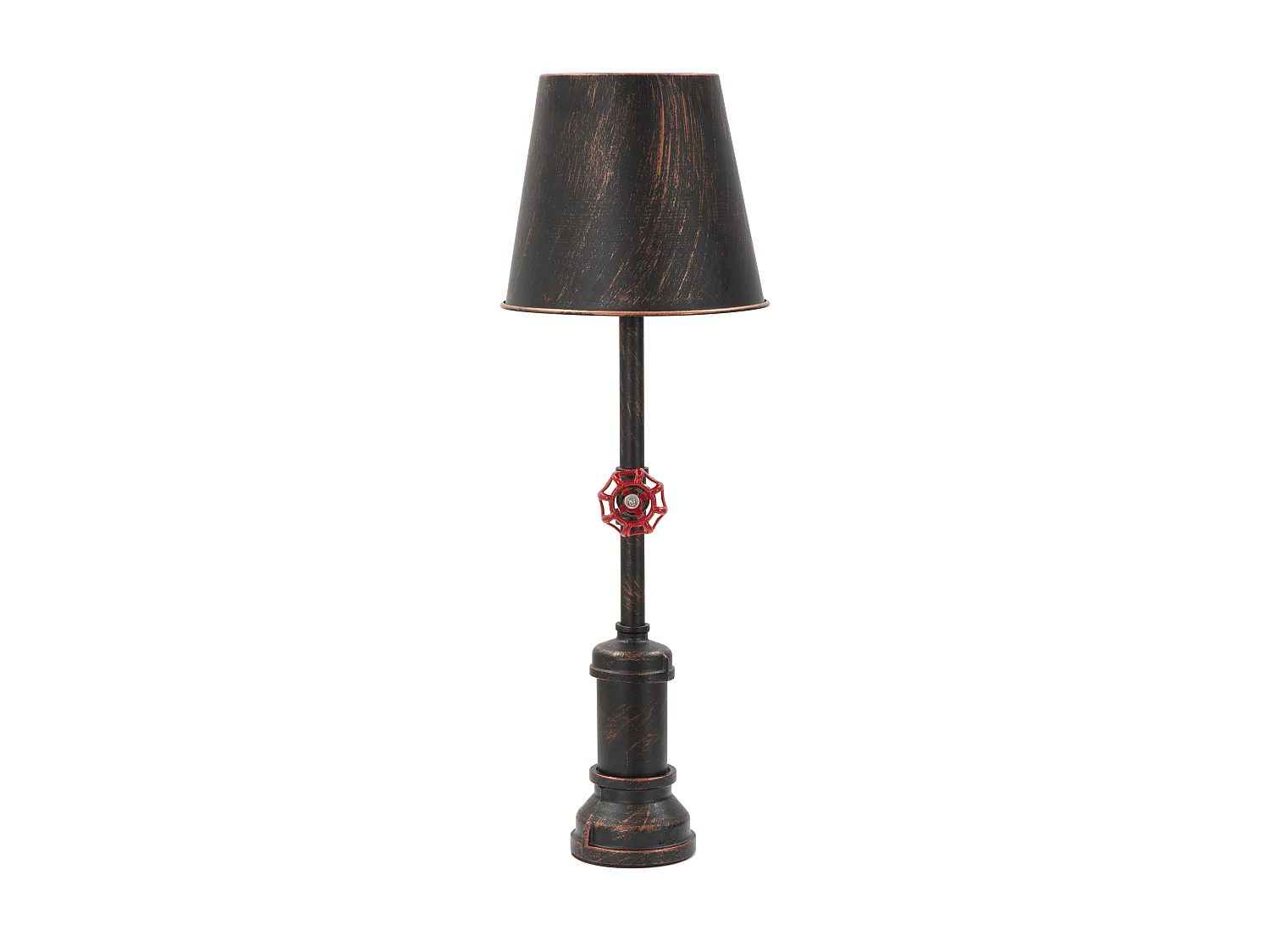 Lampada da tavolo in metallo marrone in stile industriale Ø cm 21x64