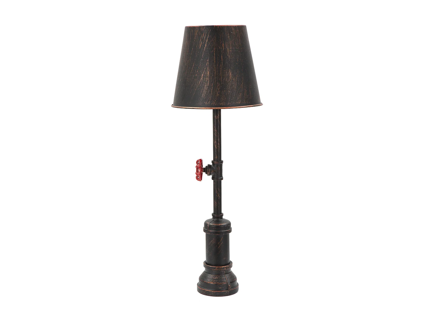 Lampada da tavolo in metallo marrone in stile industriale Ø cm 21x64
