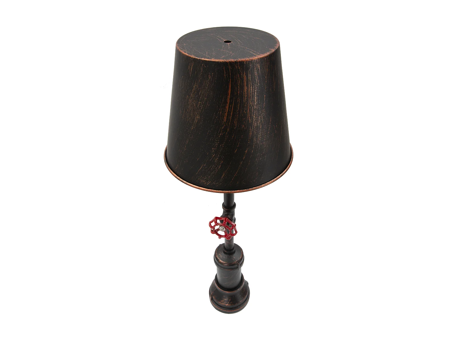 Lampada da tavolo in metallo marrone in stile industriale Ø cm 21x64