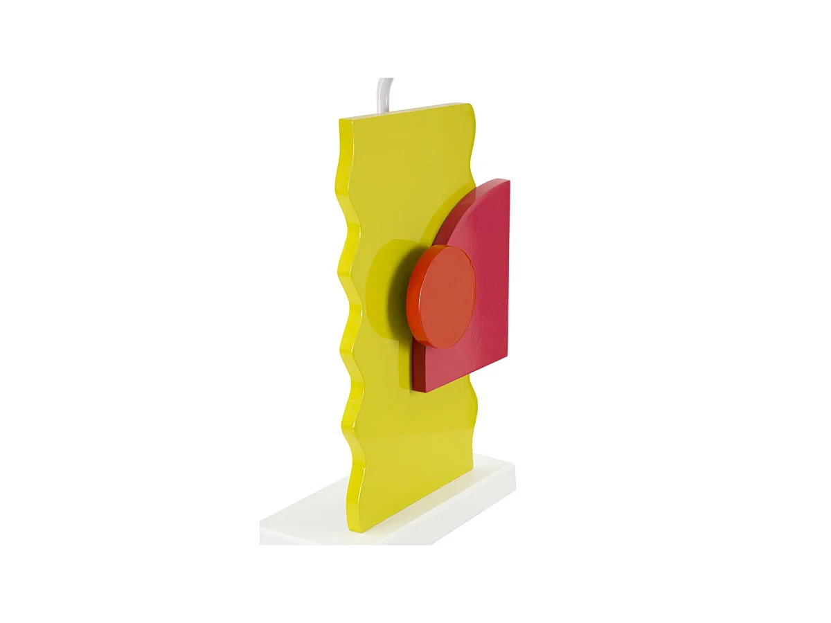 Tischlampe aus MDF und Stoff Color B