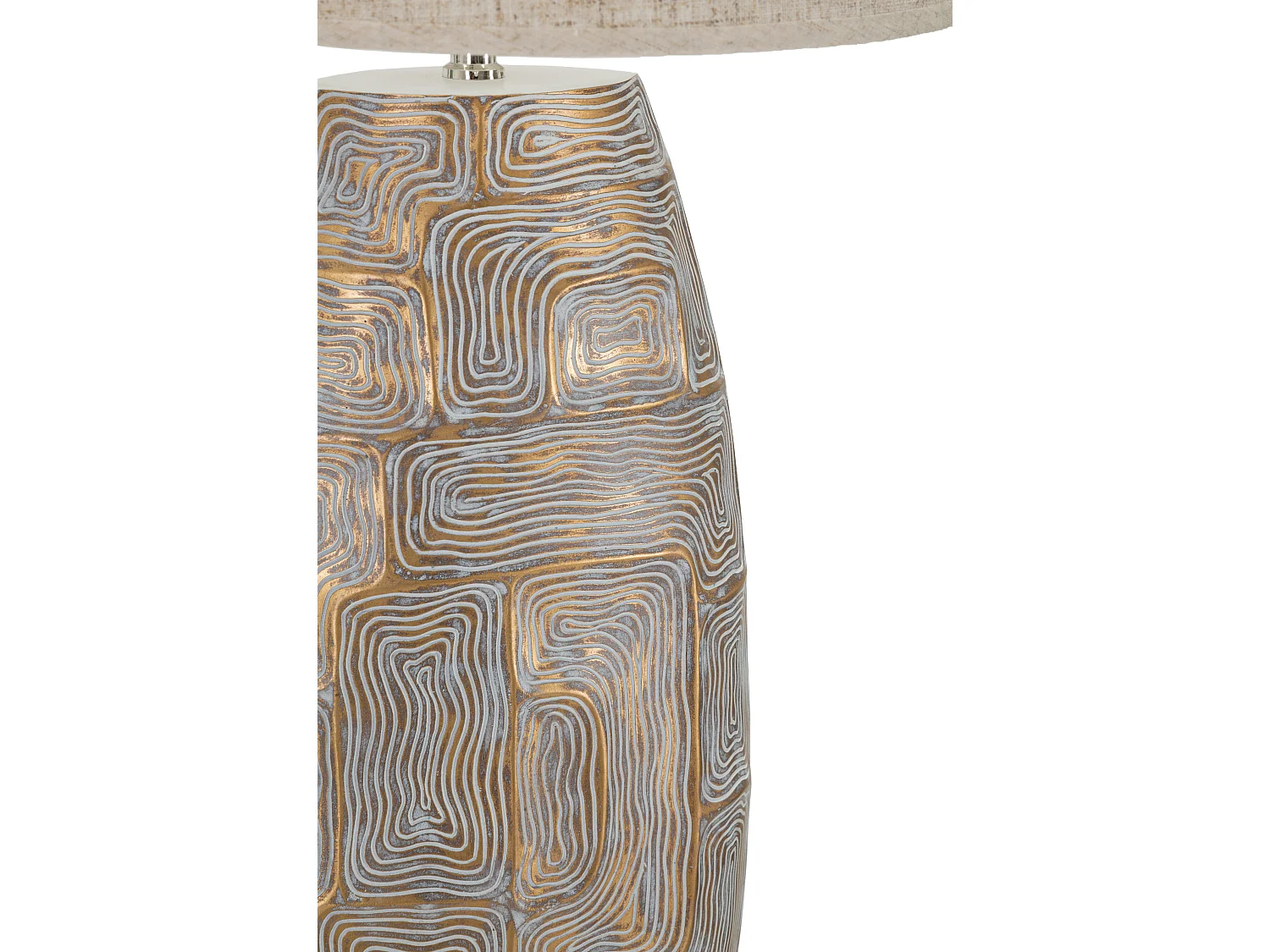 Lampe à Poser en Résine "Elips" 90cm Or