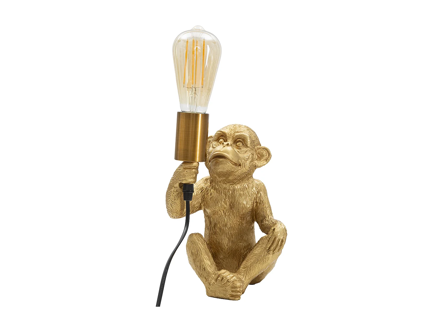 Lampe à Poser en Résine "Monkey" 25cm Or