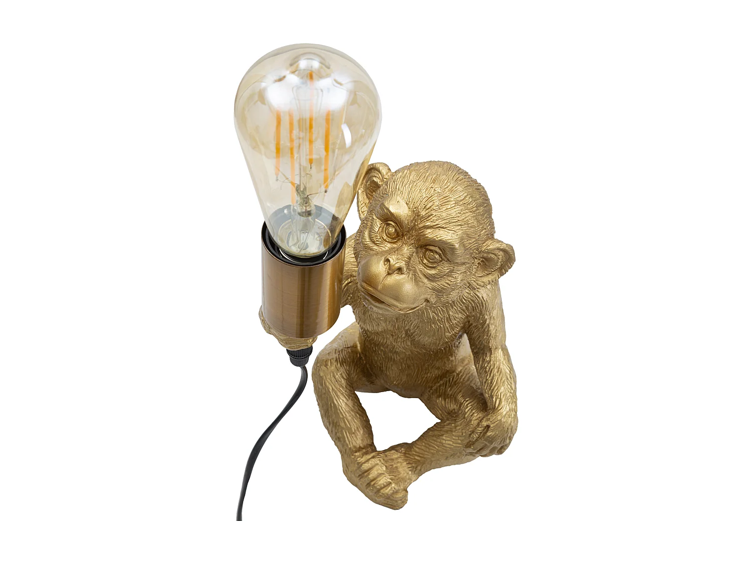 Lampe à Poser en Résine "Monkey" 25cm Or