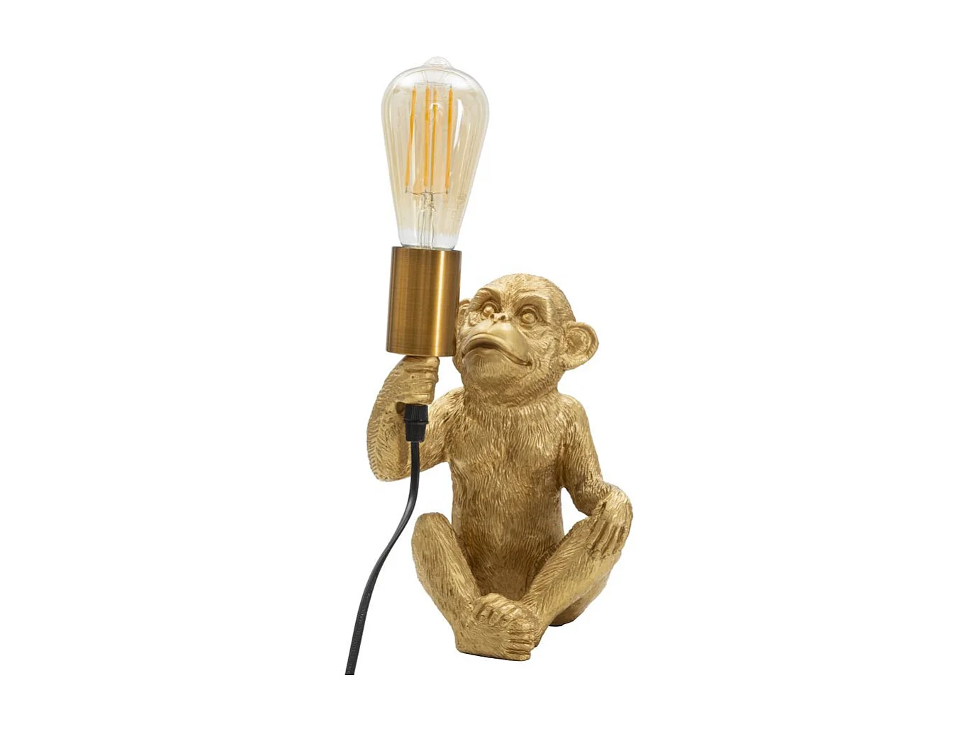 Lampe à Poser en Résine "Monkey" 25cm Or