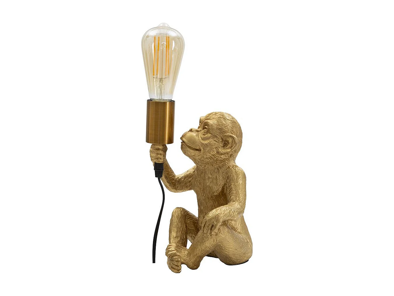 Lampe à Poser en Résine "Monkey" 25cm Or