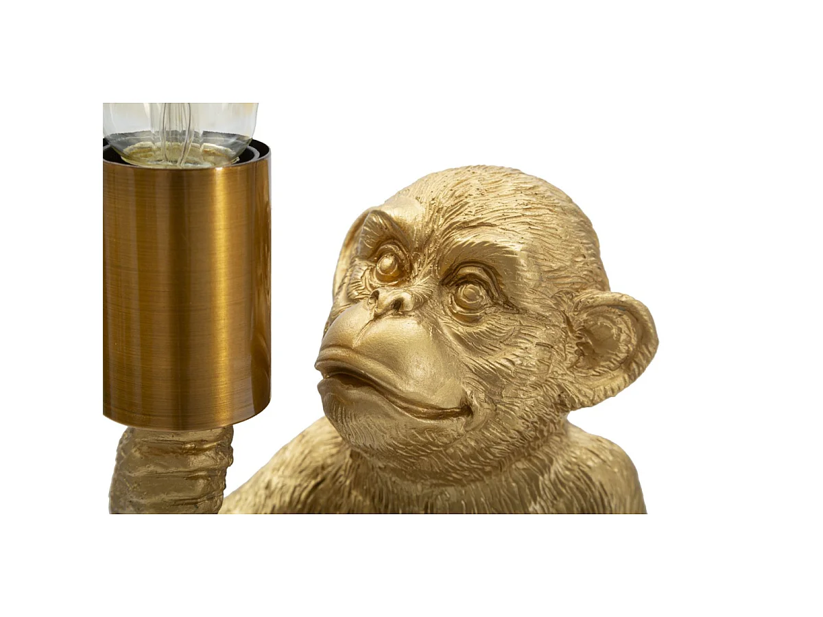 Lampe à Poser en Résine "Monkey" 25cm Or