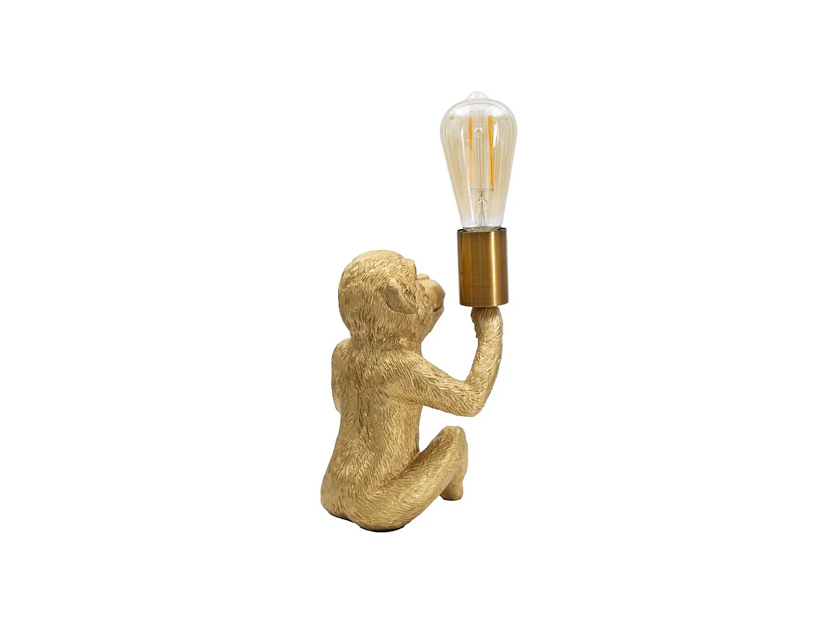Lampe à Poser en Résine "Monkey" 25cm Or