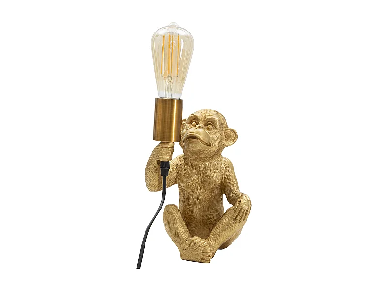 Lampe à Poser en Résine "Monkey" 25cm Or
