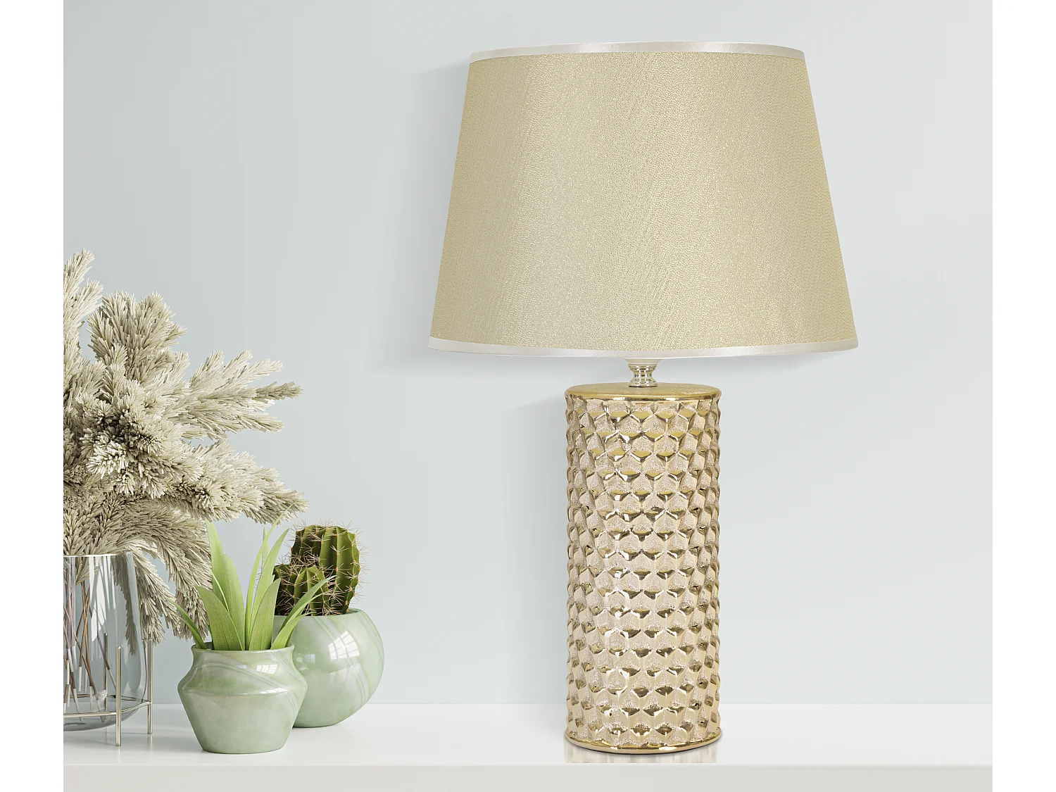 Lampe à poser en céramique Glam 30 x 47.5 cm