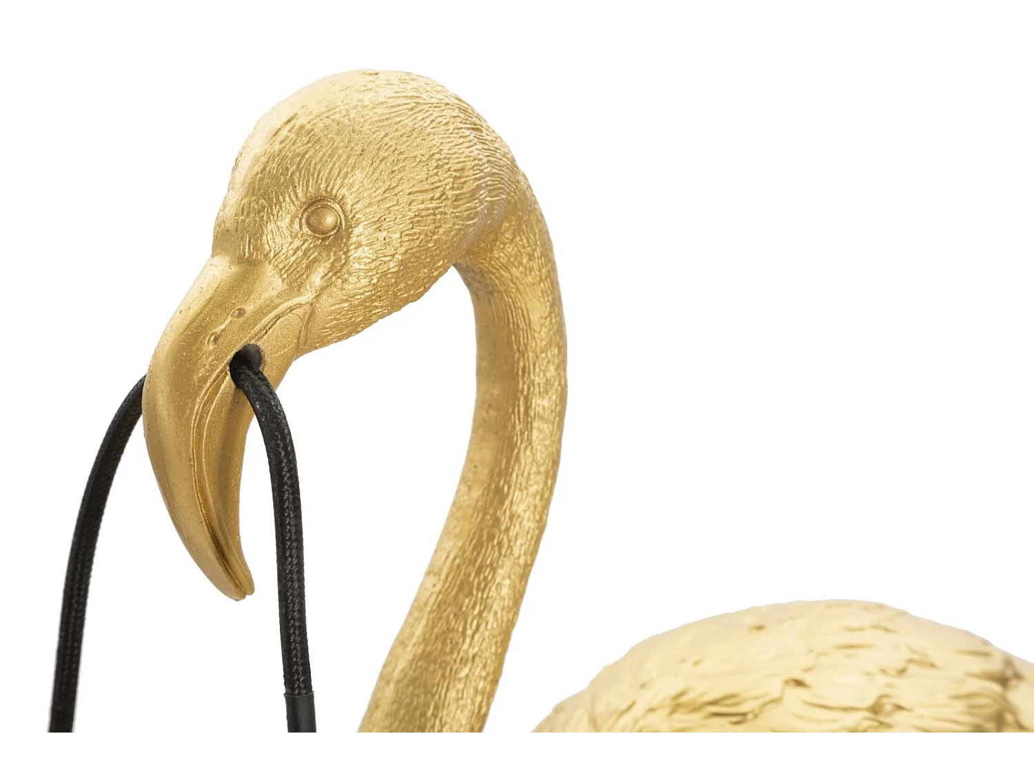 Lampe à Poser en Résine "Flamant Rose" 59cm Or