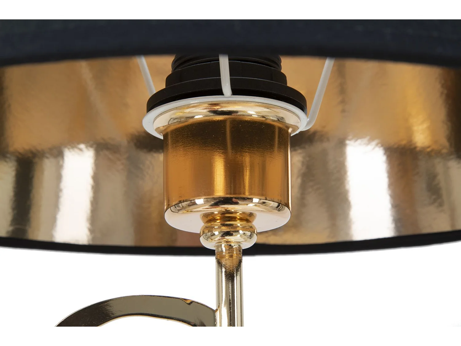 Lampada da tavolo in metallo dorata con cuori Ø cm 30x54,5