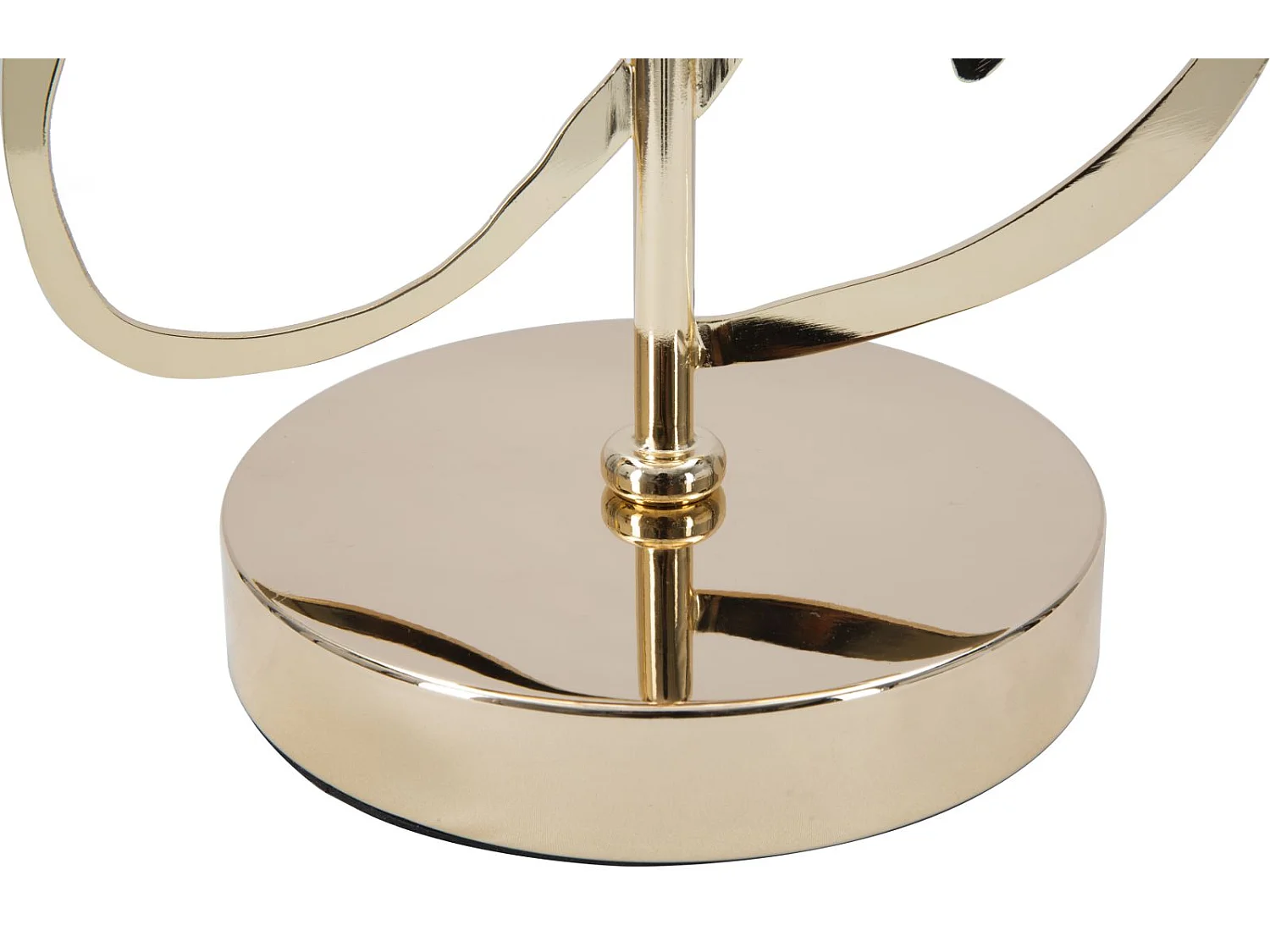 Lampada da tavolo in metallo dorata con cuori Ø cm 30x54,5