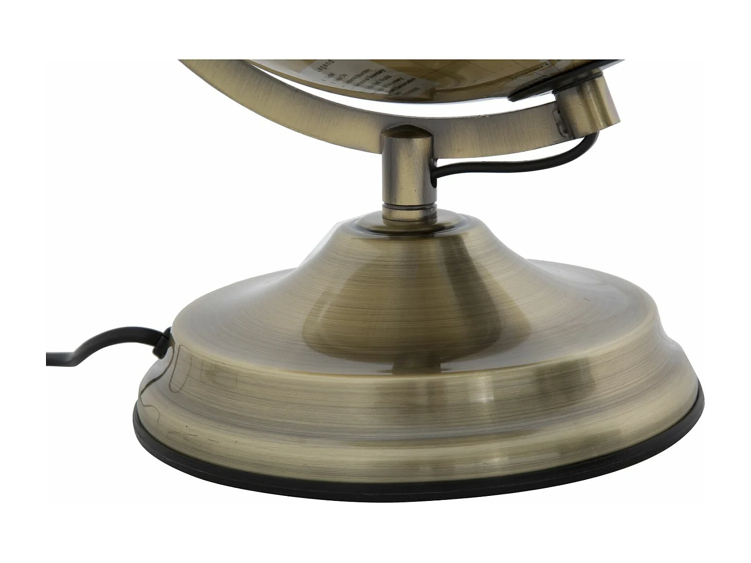 Lampe globe en PVC avec base en métal doré Ø cm 25x38