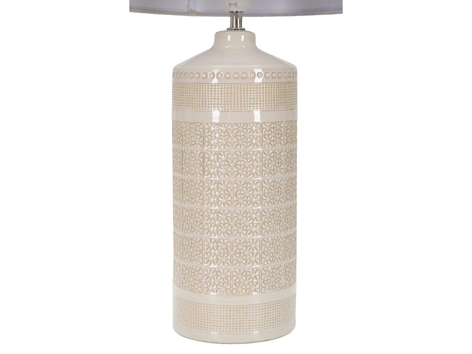 Lampe à Poser en Céramique "Graphs" 55cm Crème