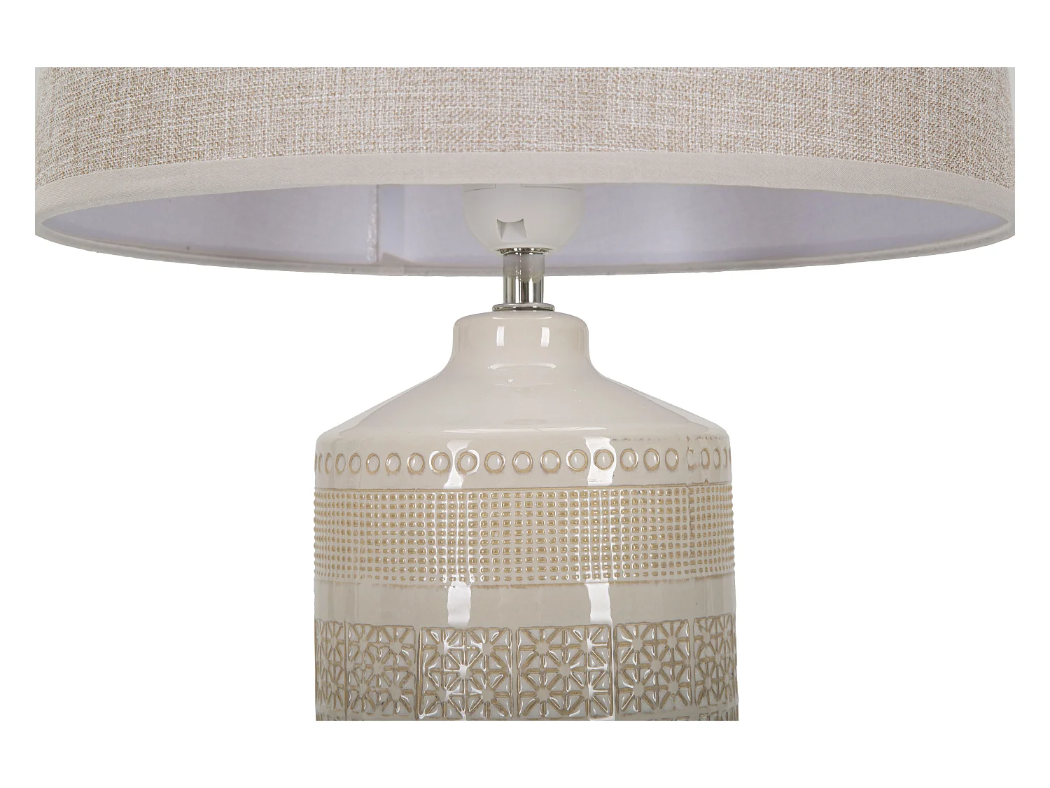 Lampe à Poser en Céramique "Graphs" 55cm Crème