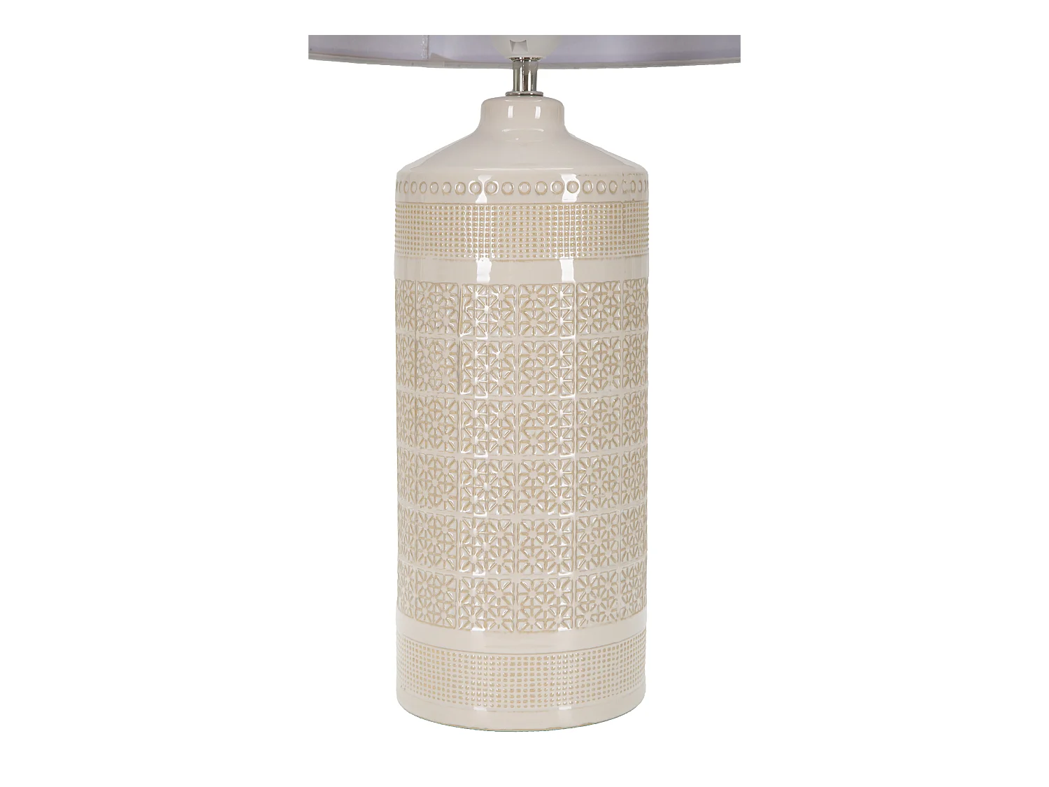 Lampe à Poser en Céramique "Graphs" 55cm Crème