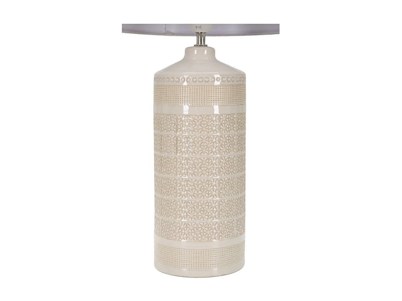 Lampe à Poser en Céramique "Graphs" 55cm Crème