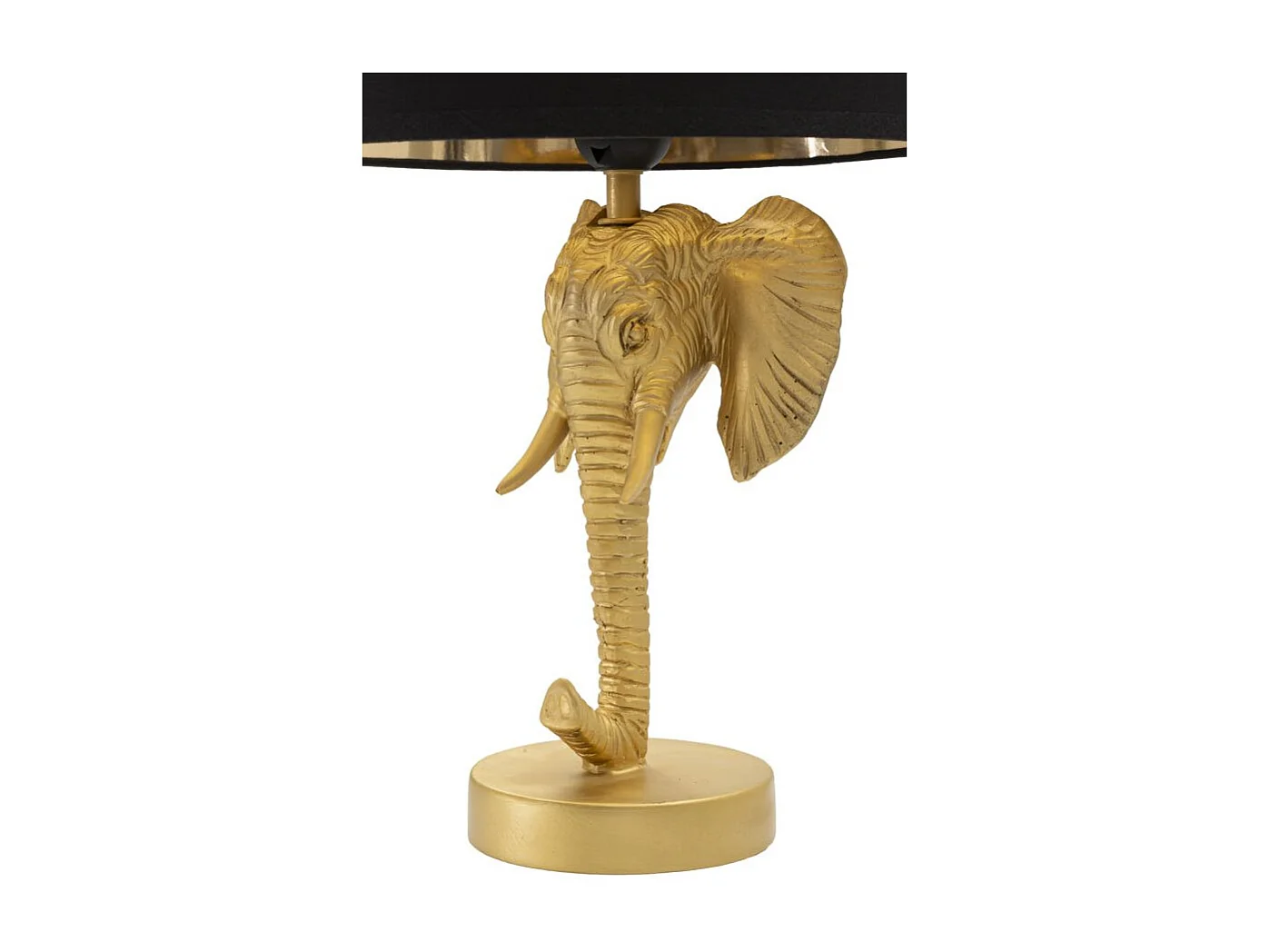 Lampe à Poser Design "Elephant" 43cm Or & Noir