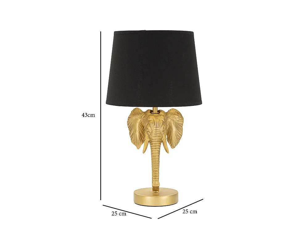 Lámpara de mesa decorativa con pantalla Elefante 43