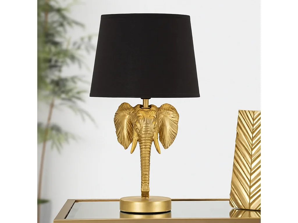 Lampada da tavolo in resina dorata Ø cm 25x43