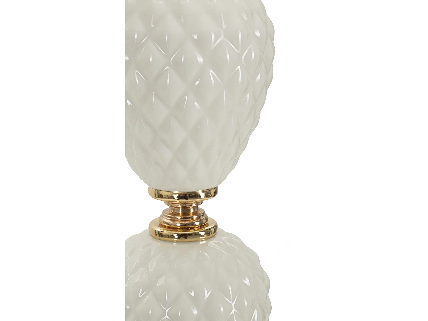 Lampe à Poser en Céramique "Annunziata" 57cm Blanc & Or