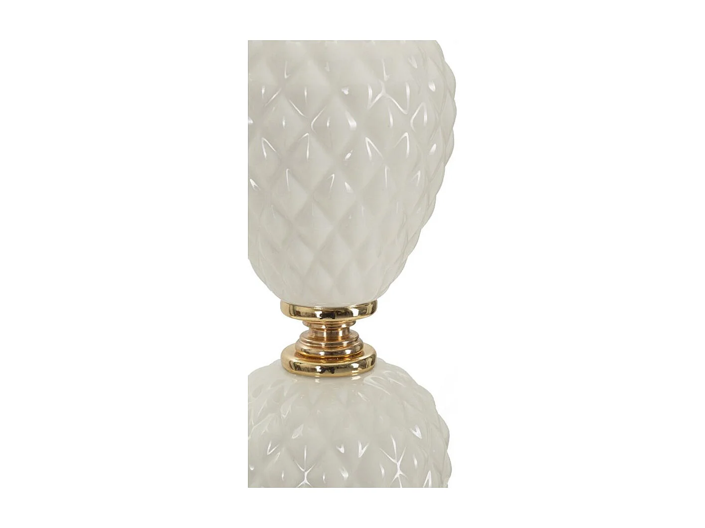 Lampe à Poser en Céramique "Annunziata" 57cm Blanc & Or