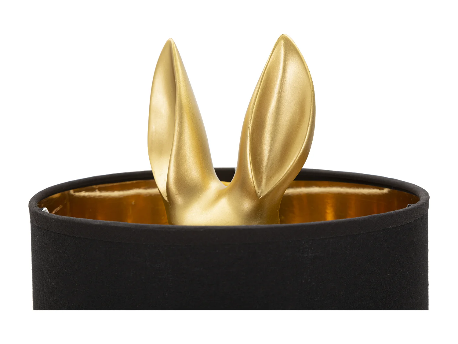 Lampe à Poser Design "Lapin" 43cm Or & Noir