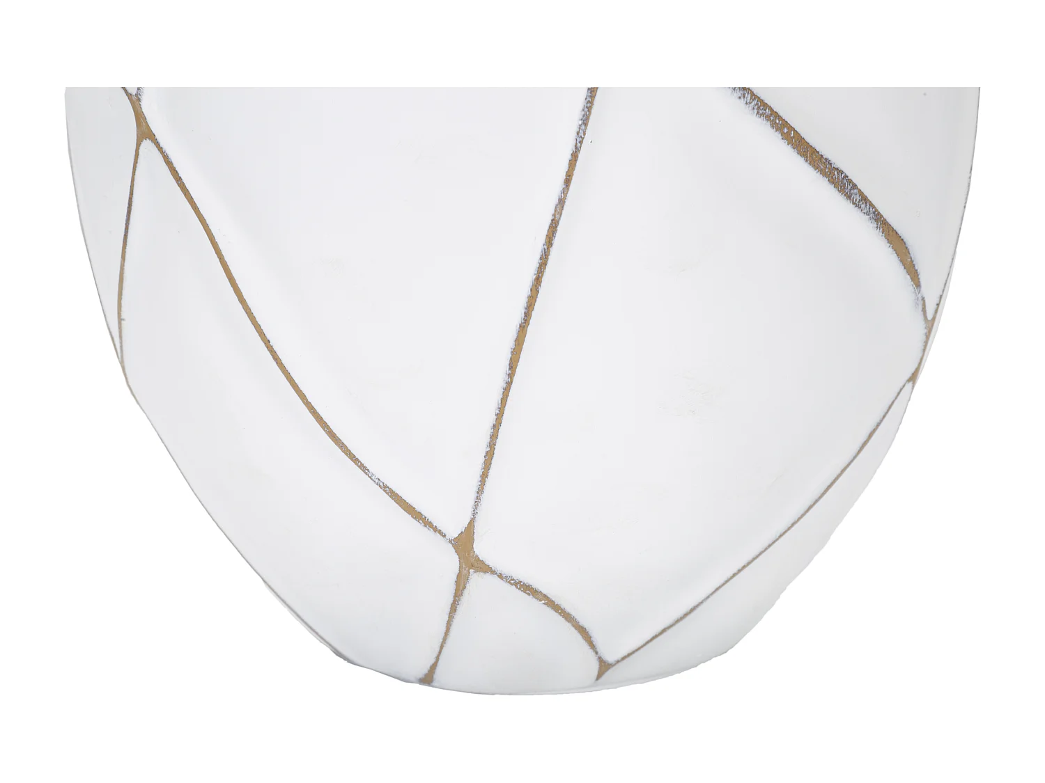 Lampe à Poser en Résine "Lines" 60cm Blanc & Naturel