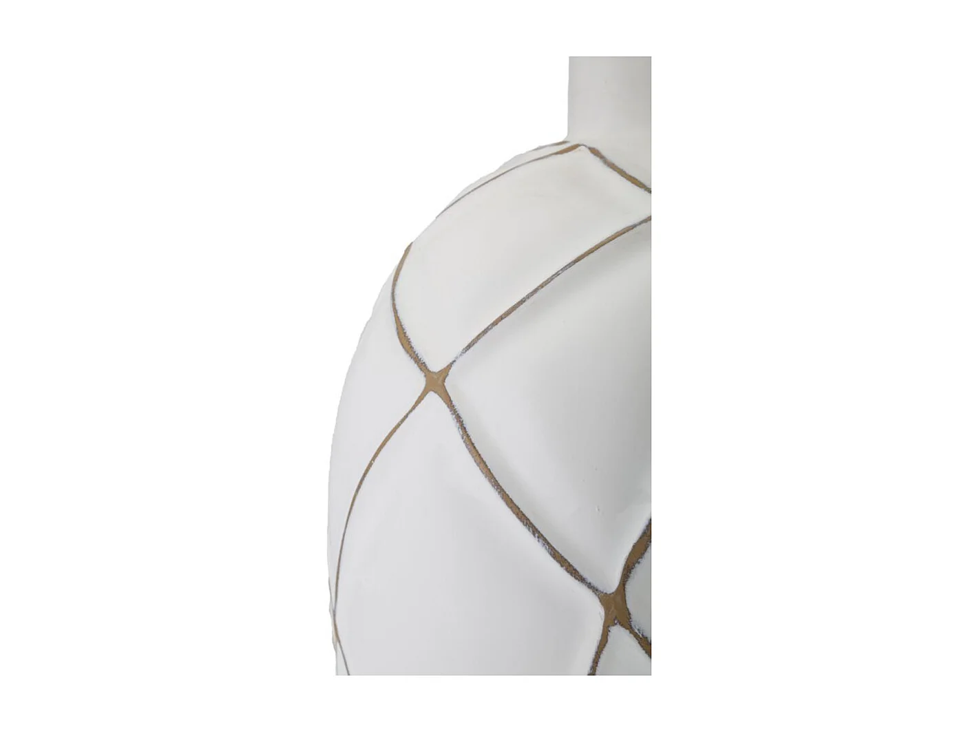 Lampe à Poser en Résine "Lines" 60cm Blanc & Naturel