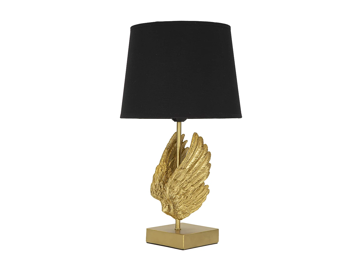 Lampe à Poser Design "Wings" 45cm Or & Noir