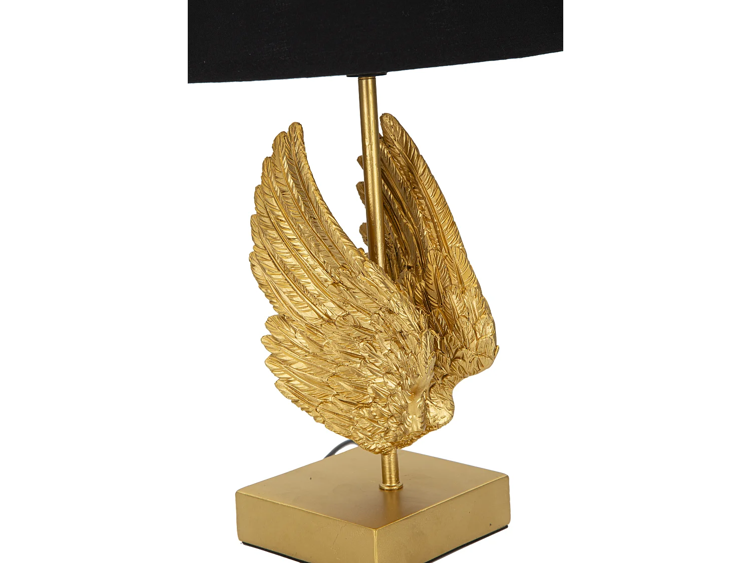 Lampe à Poser Design "Wings" 45cm Or & Noir