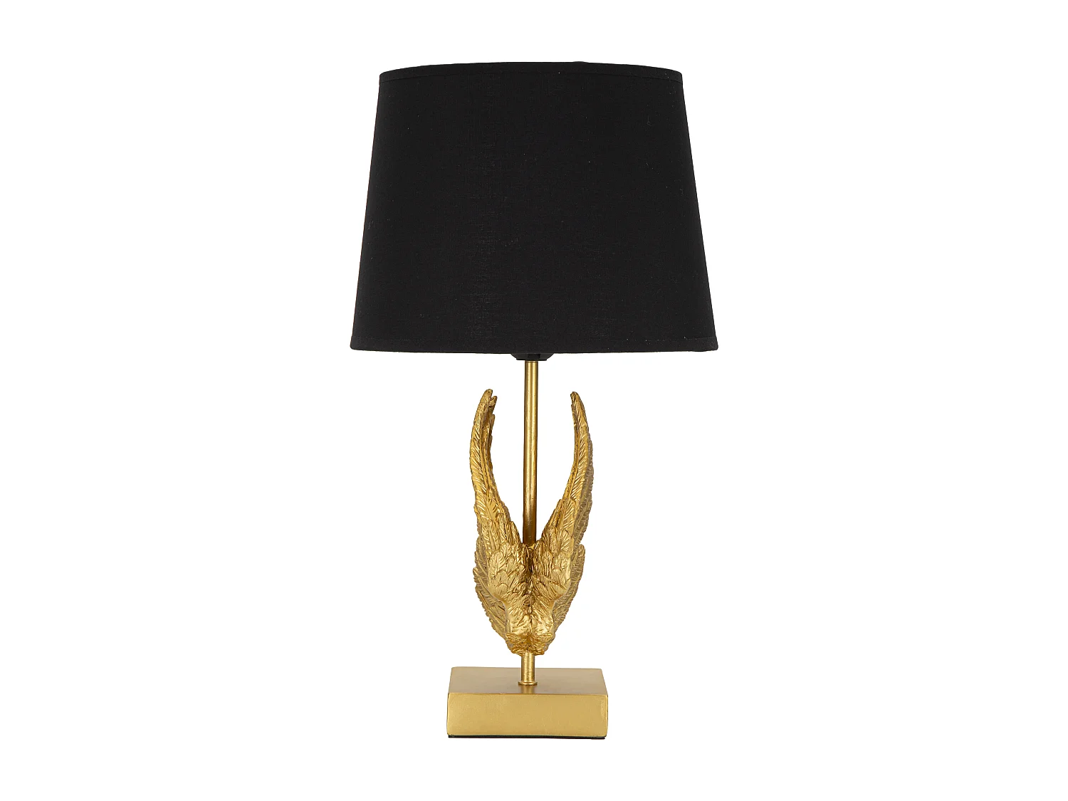 Lampe à Poser Design "Wings" 45cm Or & Noir