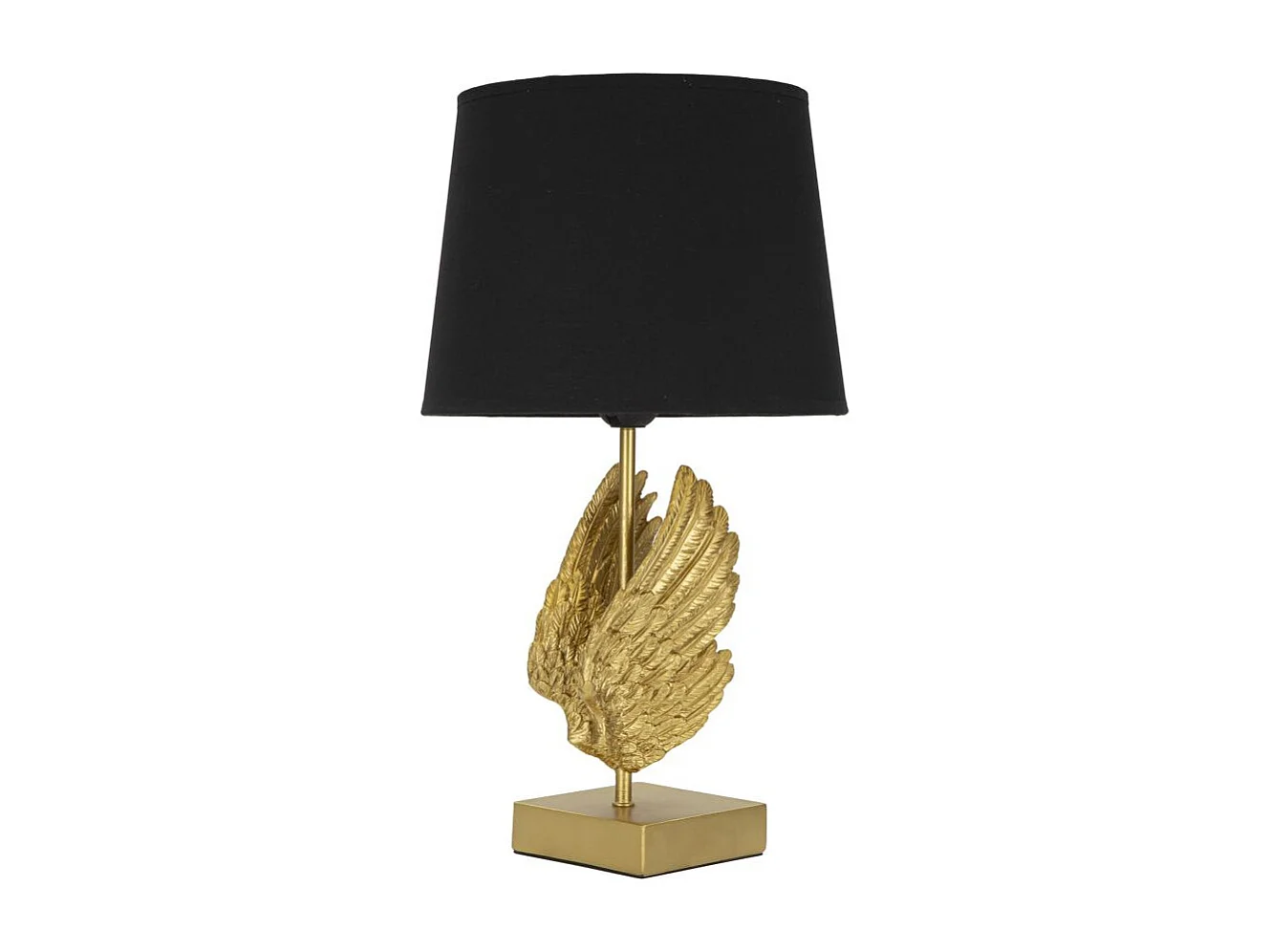 Lampe à Poser Design "Wings" 45cm Or & Noir