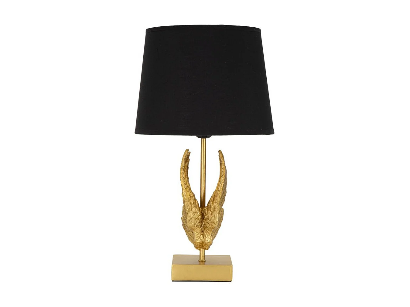 Lampe à Poser Design "Wings" 45cm Or & Noir