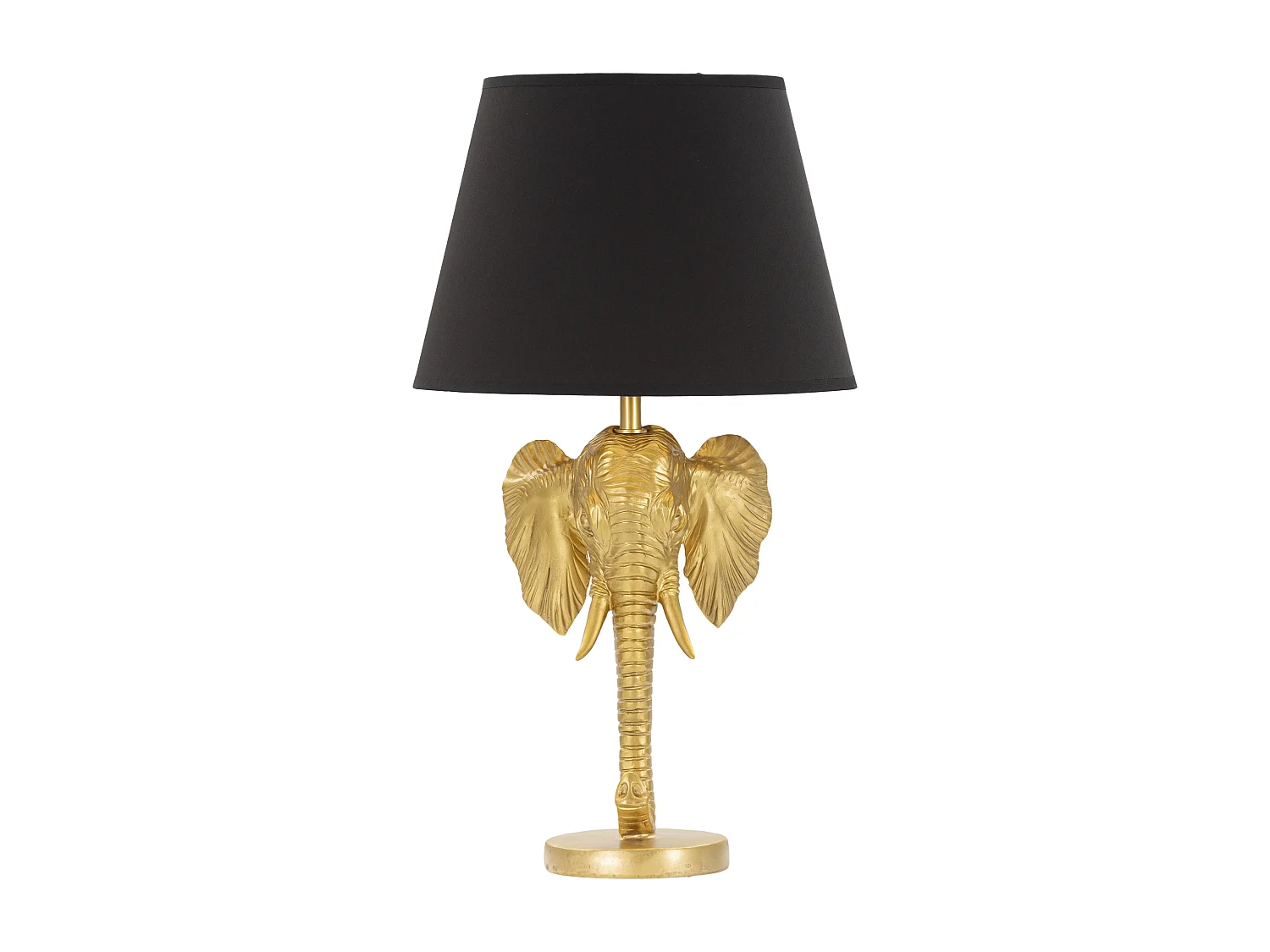 Lampe à Poser Design "Elephant" 59cm Or & Noir