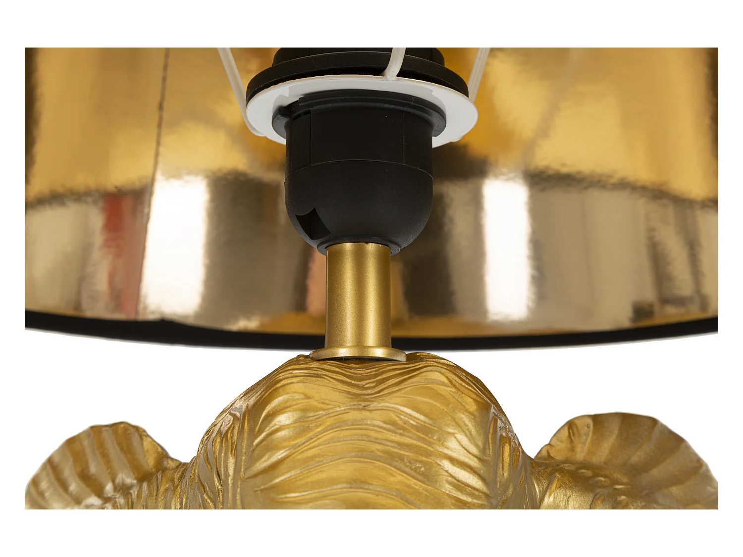 Lampe à Poser Design "Elephant" 59cm Or & Noir