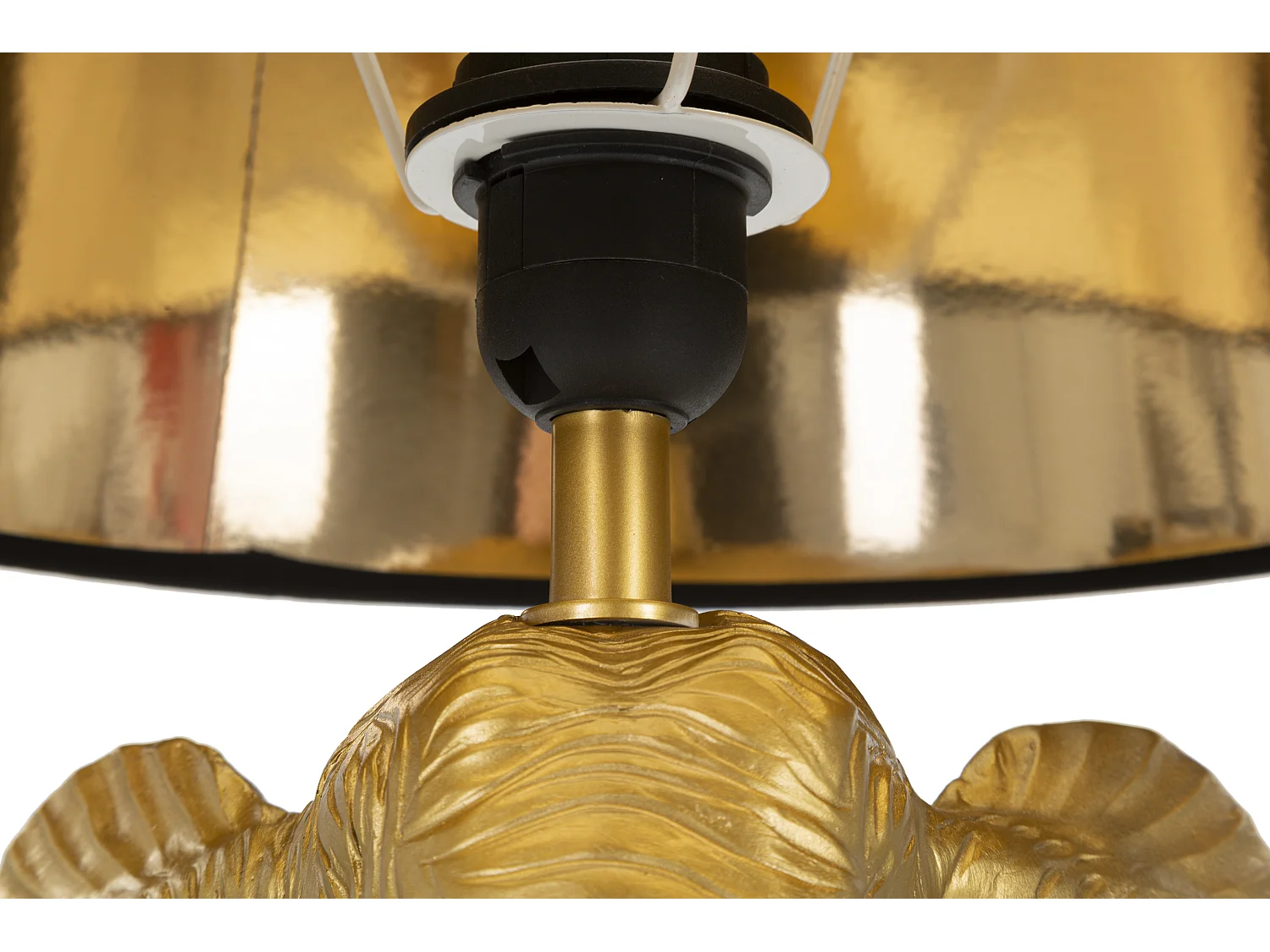 Lampe à Poser Design "Elephant" 59cm Or & Noir