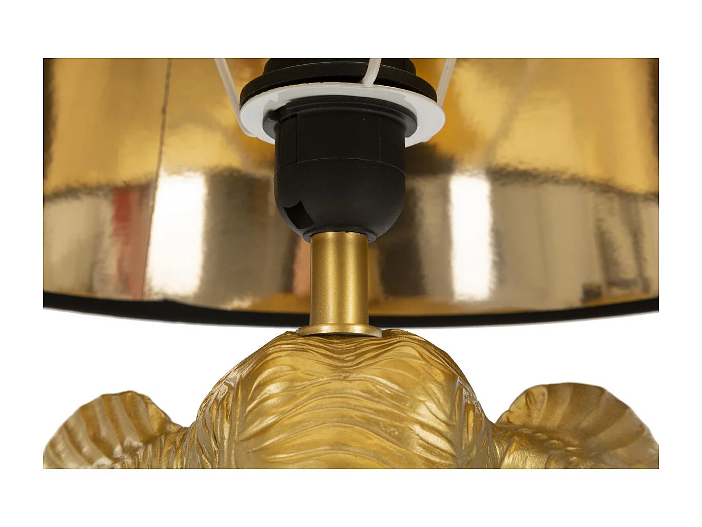 Lampe à Poser Design "Elephant" 59cm Or & Noir