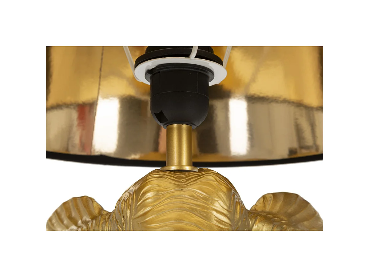 Lampe à Poser Design "Elephant" 59cm Or & Noir