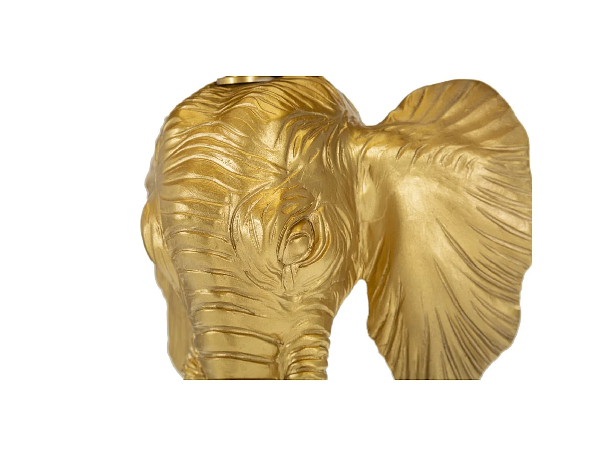 Lampe à Poser Design "Elephant" 59cm Or & Noir